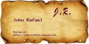 John Rafael névjegykártya